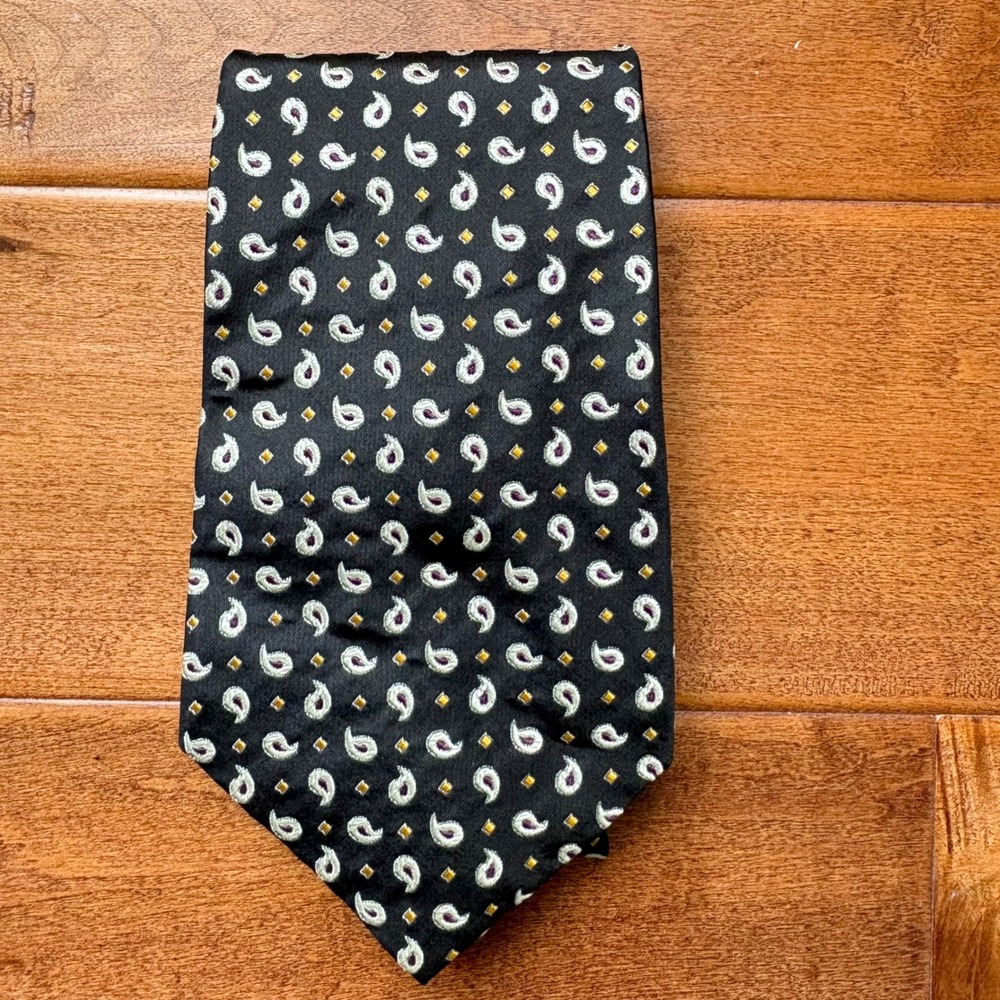 Polo Ralph Lauren Paisley Silk Tie Mens OS Black